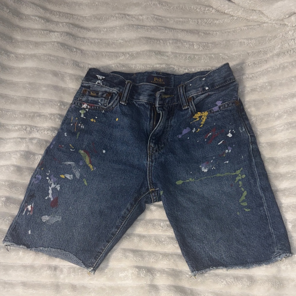 Polo by Ralph Lauren Blue Denim Shorts with Colorful Accents
